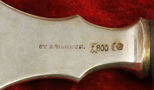Großes Silbernes Fischbesteck im Kasten um 1890 Koch & Bergfeld 800er 99830179