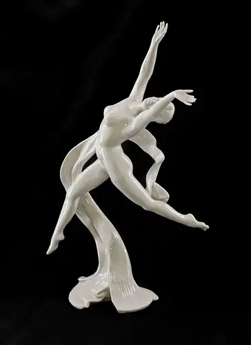 # Ens Porzellan Figur Frau Tänzerin Akt weiß H39cm