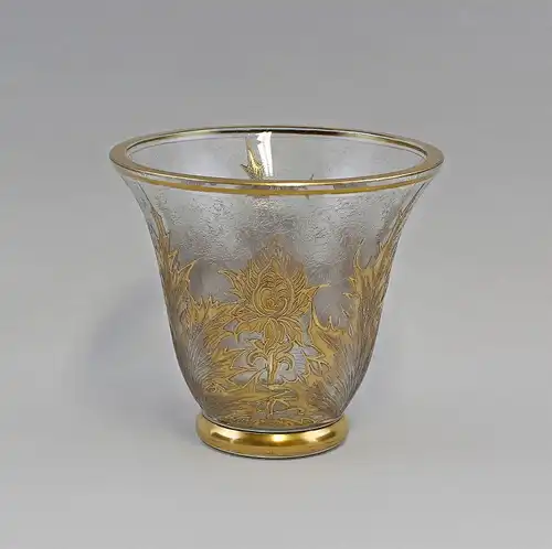 Vase Frankreich Silberdistel-Dekor in Poliergold 99835244