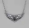925 Silver Floral Collier with Onyx New 9901080