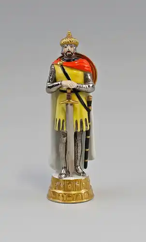 Porzellan Schach-Figur Läufer Ritter Älteste Volkstedt 99840046