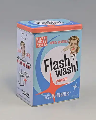 9974057 Reklame Vorratsdose L Flash Wash Retro Package H20cm