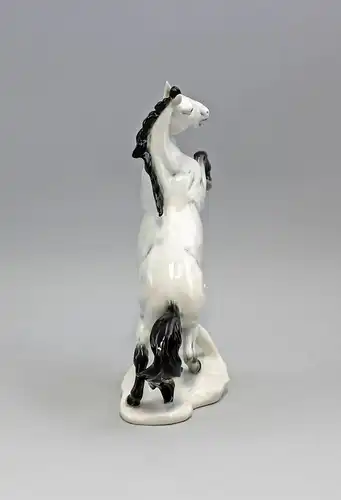 9941304# Porzellan Figur steigendes Pferd Schimmel Ens H24cm