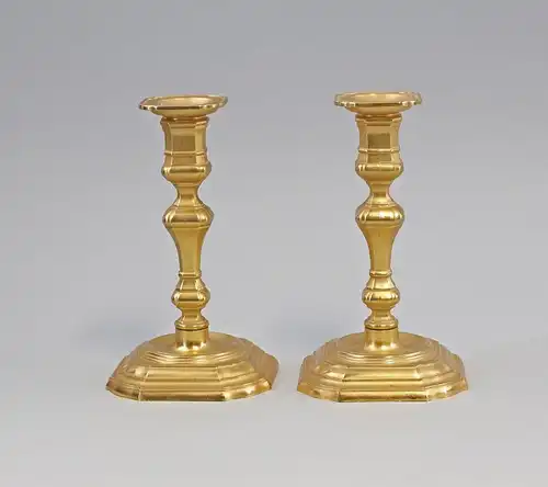 Paar vergoldete Messing Leuchter Kerzenständer BMF 99833026