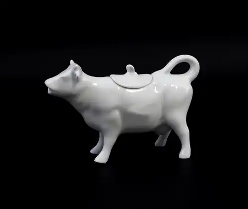 Porzellan Figuren Gräfenthal Milch-Kuh Milch-Kännchen weiß 9943315