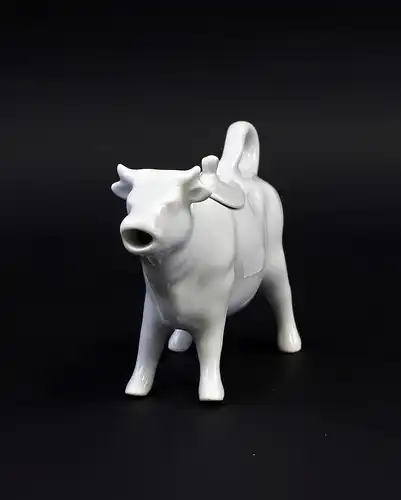 Porzellan Figuren Gräfenthal Milch-Kuh Milch-Kännchen weiß 9943315