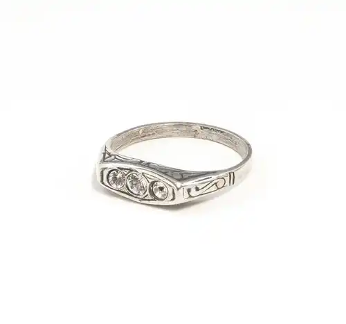 925er Silber Ring mit Swarovski-Steinen Gr. 54 Inka-Stil 9901386