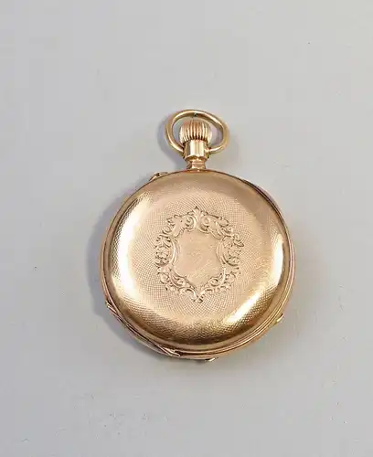 8220014 Goldene Damen-Taschenuhr um 1890 585er Gold