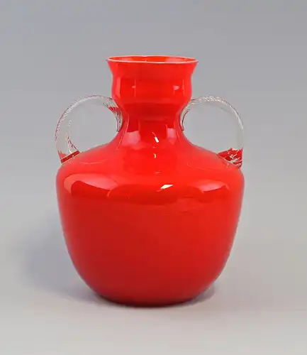 8235013 Opalglas Vase Murano Vetri Gino Cenedese um 1965 Amphore