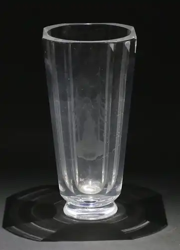 8235055 Designer-Vase Entwurf Nils Landberg für Orrefors Schweden Glas Kristall