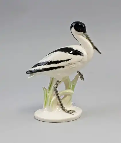 9941667# Porzellan Figur Säbelschnäbler Vogel H16cm