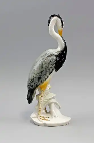 9941646# Porzellan Figur Ens Reiher Vogel H26cm