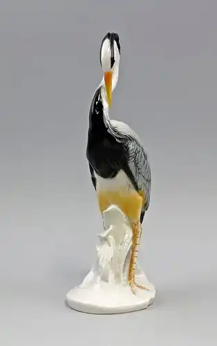9941646# Porzellan Figur Ens Reiher Vogel H26cm