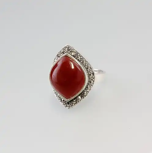 925er Silber Ring  rot  Neu Gr.57  9907174