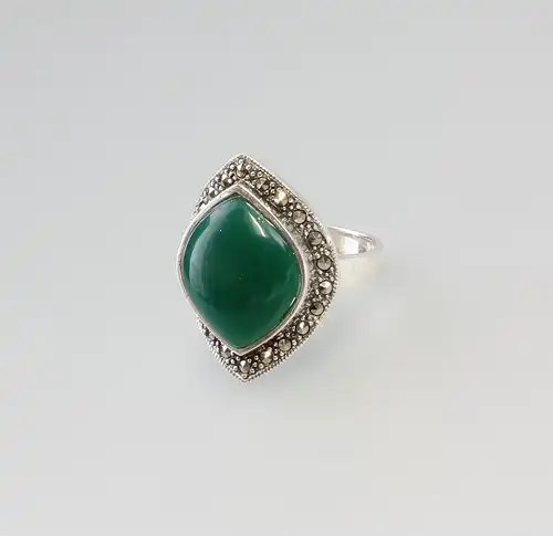 925er Silber Ring grün  Neu Gr.57,5  9907175