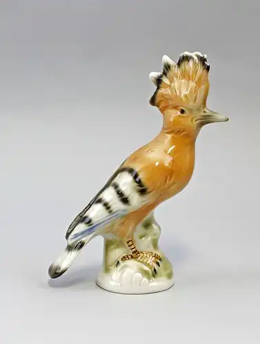 Porzellan Figur Wagner & Apel Vogel Wiedehopf H11cm 