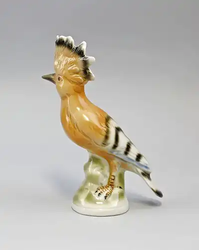 Porzellan Figur Wagner & Apel Vogel Wiedehopf H11cm 