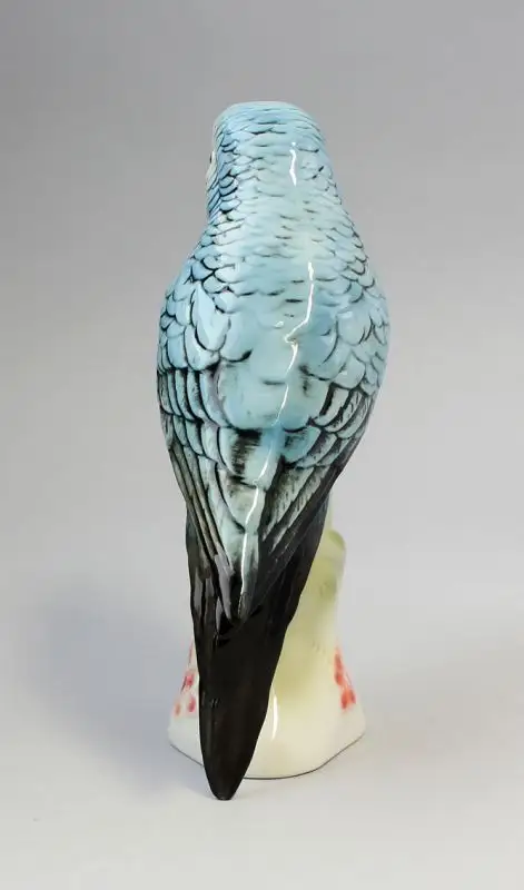 Porzellan-Figur Wagner & Apel Wellensittich Vogel blau H20cm 9942088 3