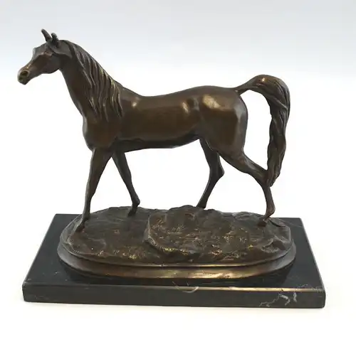 9937060 Bronze Skulptur Nick Figur Pferd 25x13x22cm