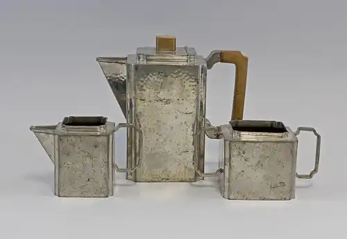 Kaffee- / Tee-Kernstück Zinn Cooper Brothers Sheffield Art déco um 1930 99833137