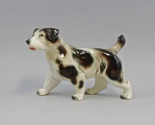 99840374 Porzellan-Keramik-Figur Hund Laufender Terrier