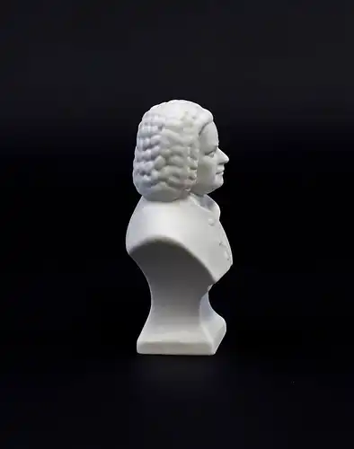 9944053 Porzellan Figur Büste Bach weiß bisquit Kämmer H10cm