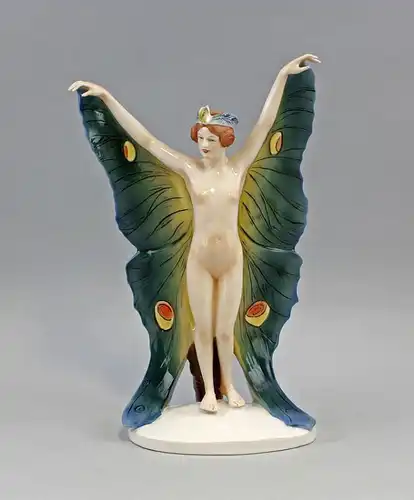 Porzellan Figur Schmetterling Frau Actias luna Ens 18x9x18 cm 9941245