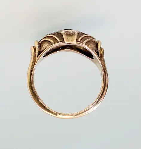 8325041 585er Gold Amethyst-Diamant-Ring Historismus antik Handarbeit