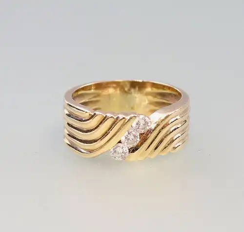 8325021 585er Gold Brillant-Ring 3 Brillanten zus. 0,21ct