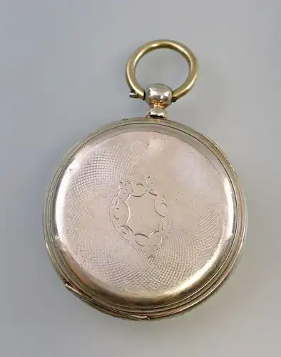 8320001 Schlüssel- Taschenuhr Silber Emaillezifferblatt um 1900