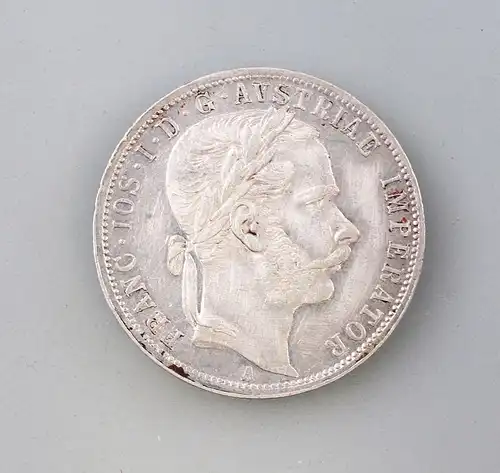 8308003 1 Florin 1866 Silber-Münze Franz Joseph I Österreich
