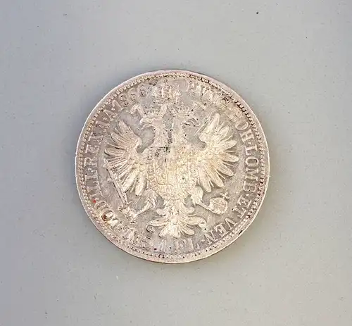 8308003 1 Florin 1866 Silber-Münze Franz Joseph I Österreich