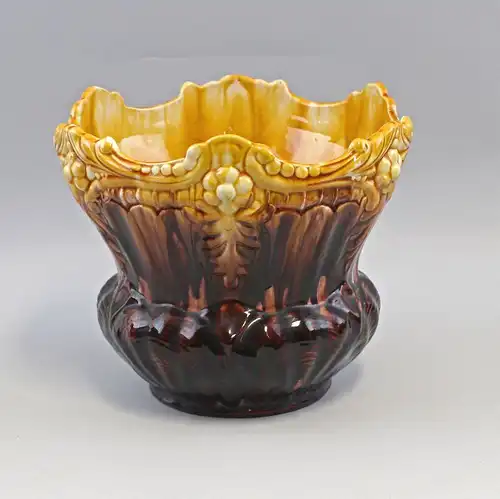 8345006 Großer Keramik Cachepot Jugendstil um 1900