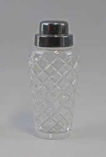 8330002 Antiker Bar-Shaker WMF Kristall-Glas mit versilberter Montierung