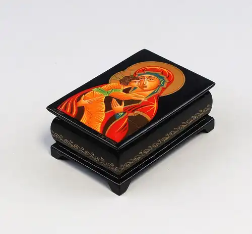 8369003 Lackkunst-Dose Ikonenmalerei Palech Gottesmutter von Wladimir