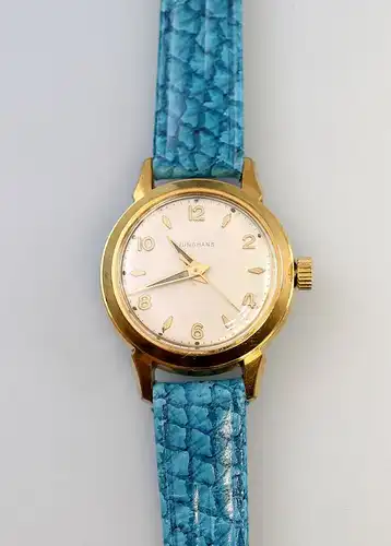 8320010 Vergoldete Damen-Armbanduhr Junghans um 1960 Retro