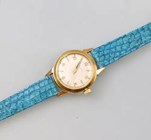 8320010 Vergoldete Damen-Armbanduhr Junghans um 1960 Retro