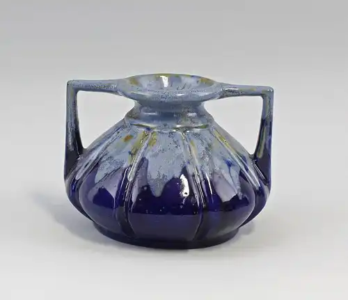 8345037 Keramik Jugendstil-Vase Amphore Laufglasur