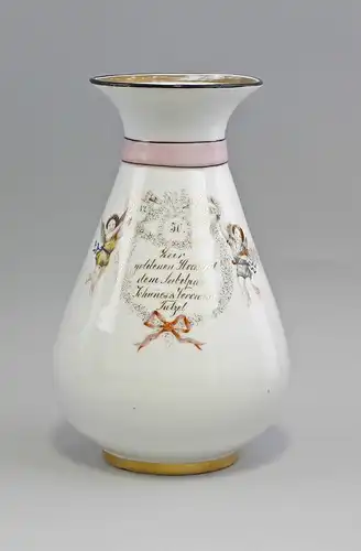 8340141 Porzellan Vase Böhmen 1882 goldene Hochzeit