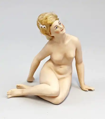 8340208 Bathing Beauty Puppe Goebel um 1910/20 Akt einer sitzenden Dame