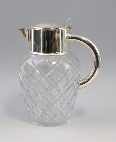 8335043 Kalte Ente Karaffe Kristall Glas mit versilberter Montierung
