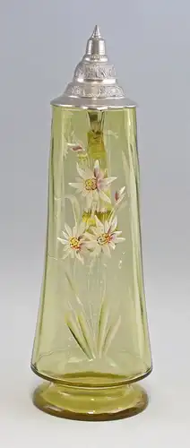 8335073 Glas Schenk-Krug florale Emailmalerei um 1900