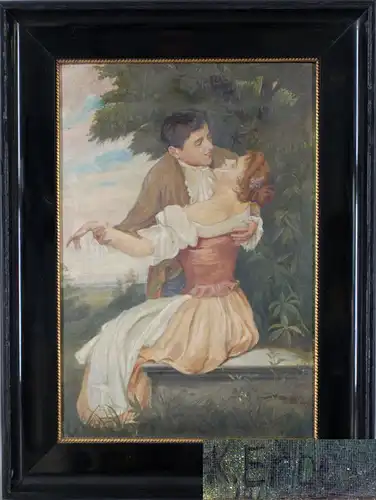 8360078 Erbes, K., Romantische Szene Liebespaar Öl-Gemälde