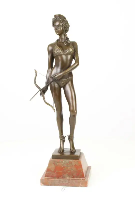 Bronze Skulptur Diana Göttin der Jagd Figur neu erotisch 99937623-dss 0