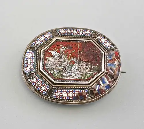 Millefiori Brosche mit Mosaikbild Venedig Italien 99825167