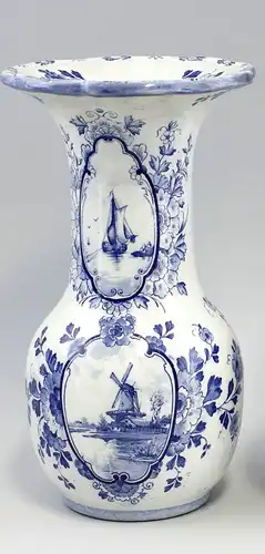 99845095 Keramik Vase Holländerdekor H30cm