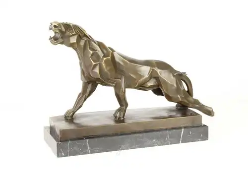 Bronze Skulptur verwundeter Panther neu 9973321-dssp