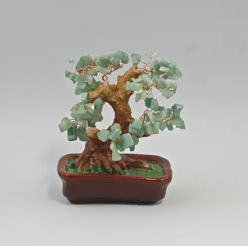 Jade-Baum Bonsai-Form Jadesteine als Laub 99825446