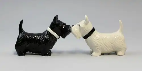9976031 Salz/Pfeffer Streuer Scottish Terrier Hund Keramik H8cm