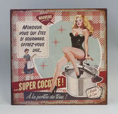 Reklameschild Blechschild Pin-Up-Girl Küche Vintage Nostalgie 9973203